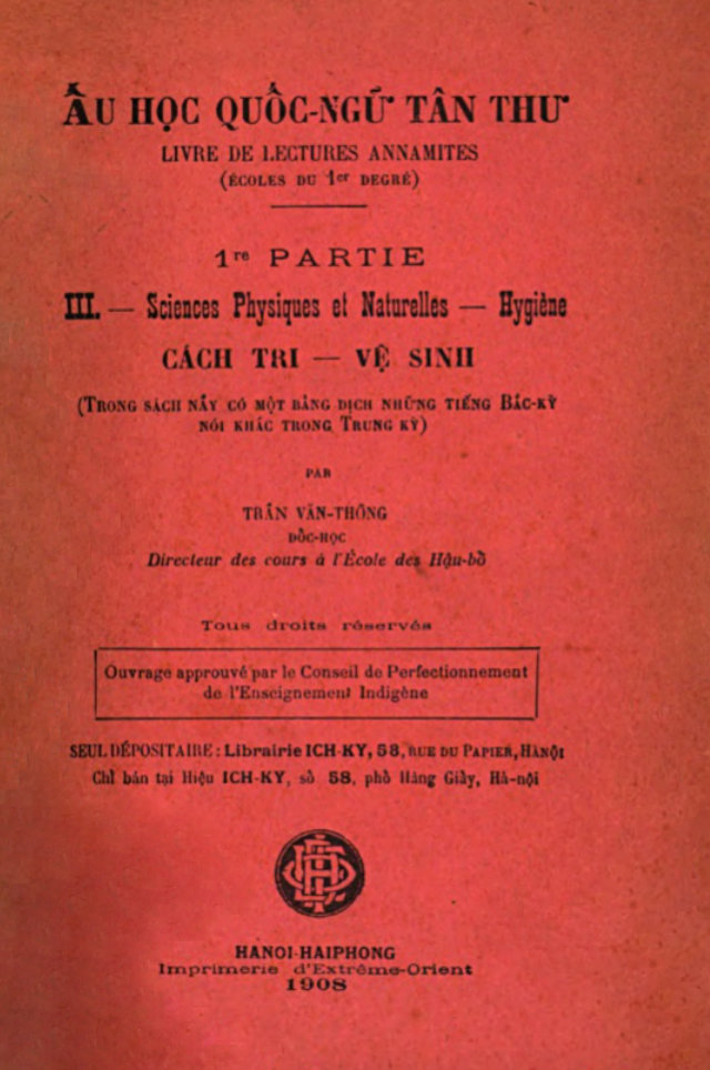 Ấu học Quốc ngữ tân thư (1908) - Trần Văn Thông dịch